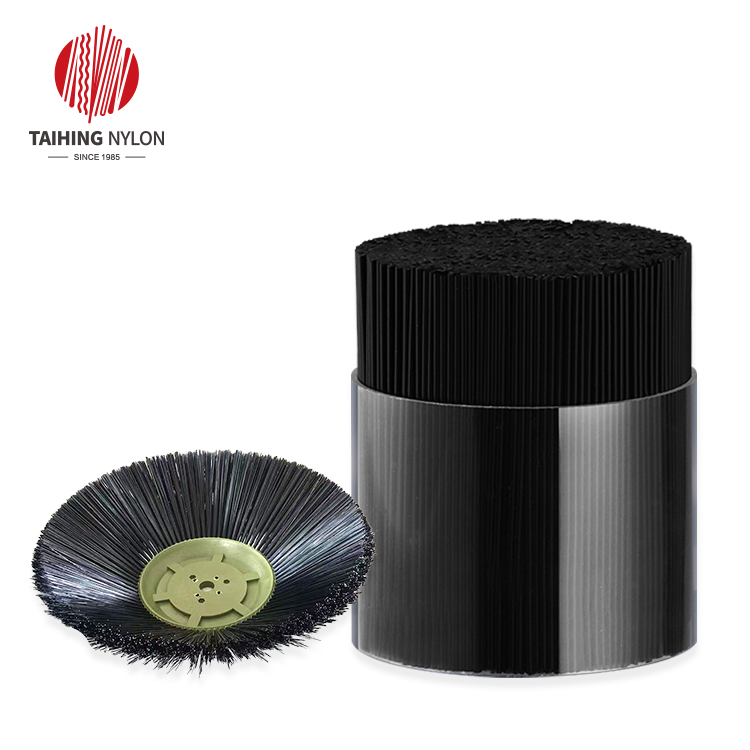 PBT wavy brush bristle for brush ring